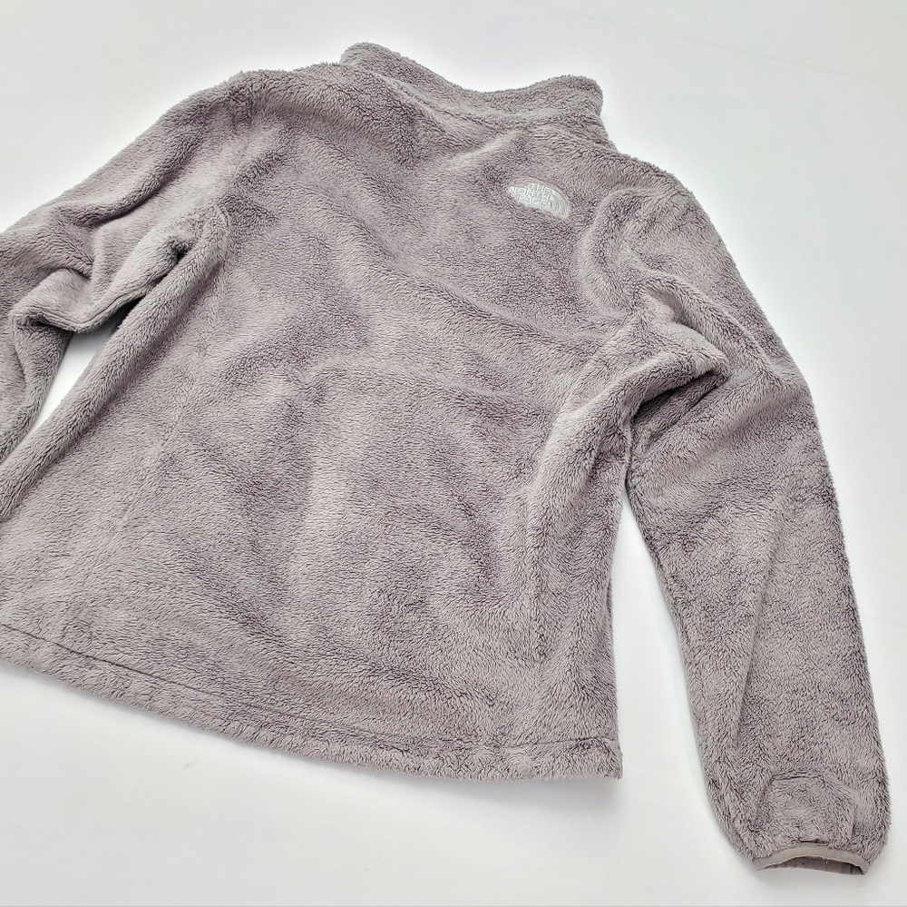 The North Face Womens Sweater Fleece Jacket Heather Gray Full Zip Pockets Size M - Picture 11 of 12